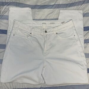Old Navy OG Straight High Rise White Jeans sz 14